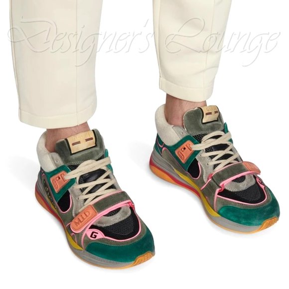 ⚡️SOLD! NEW GUCCI Men's Ultrapace Mid Top Suede Leather Sneakers 8 US / 7.5 G - Picture 7 of 12